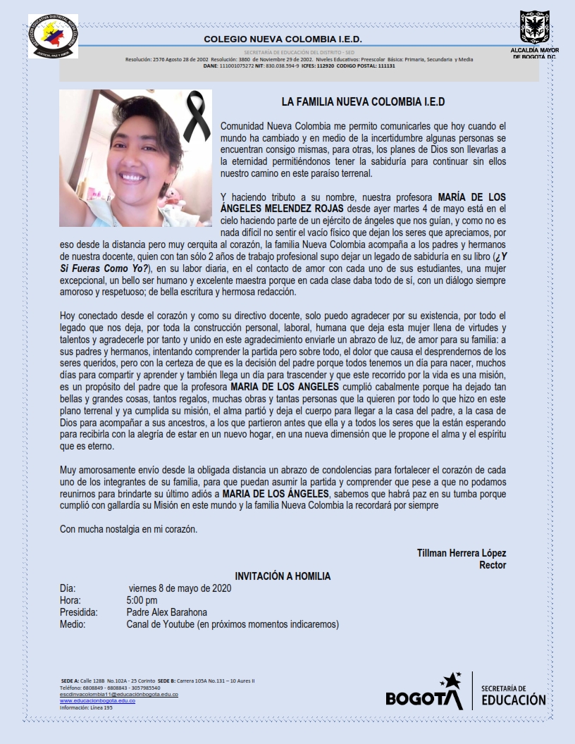 MENSAJE DE CONDOLENCIAS 001