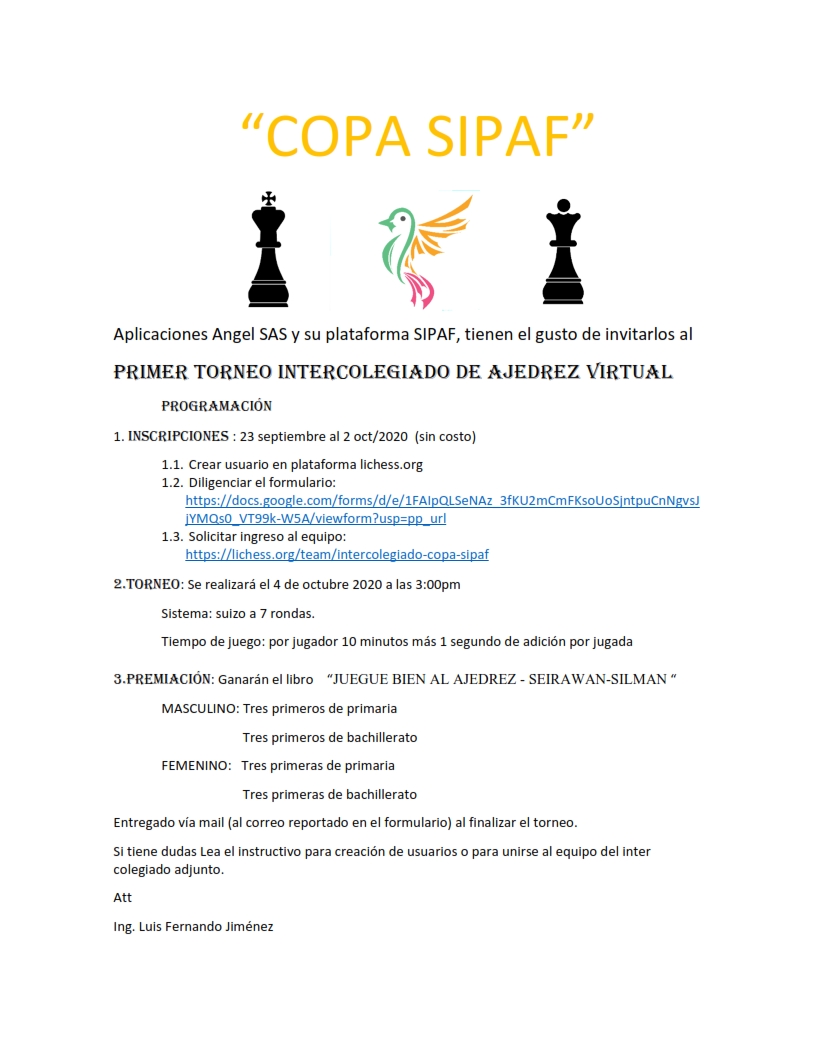 bases torneo COPA SIPAF 001