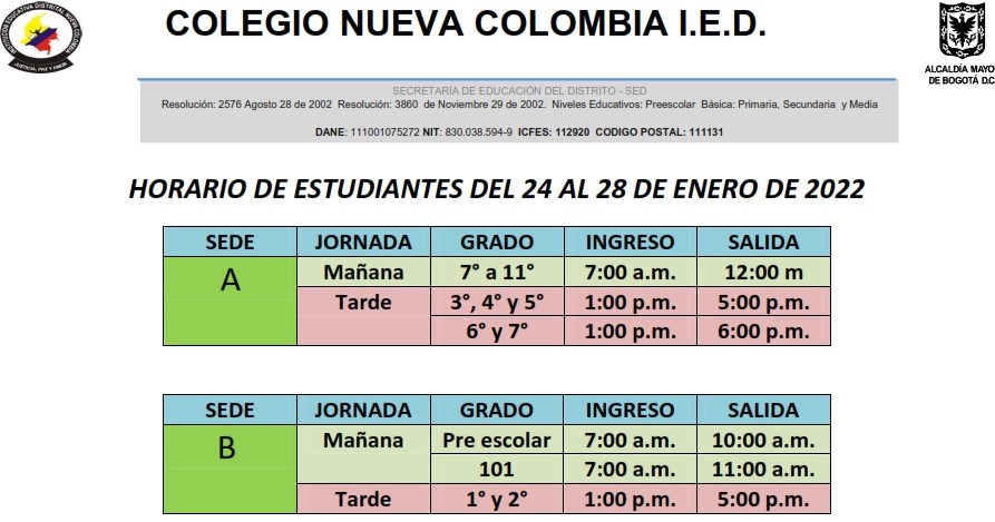 SubakaneriaHORARIO DE ESTUDIANTES DEL 24 AL 28 DE ENERO DE 2022 001