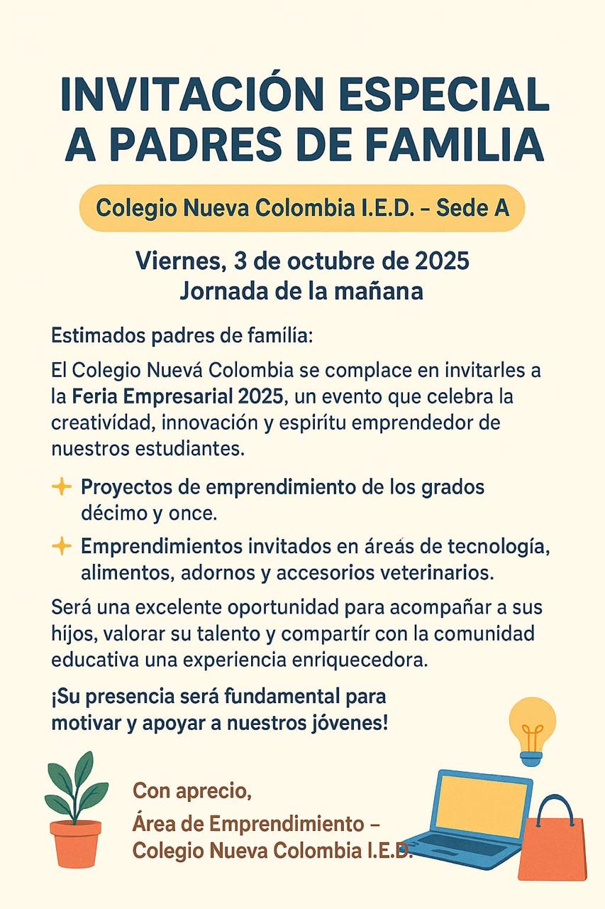 Familia y colegio: unidos por el emprendimiento juvenil.